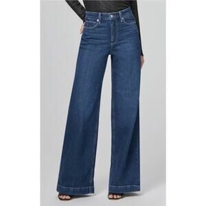Paige Harper Jeans Gracie Lou Sz 29x29.5 Blue Wide Leg High Rise Denim Stretch